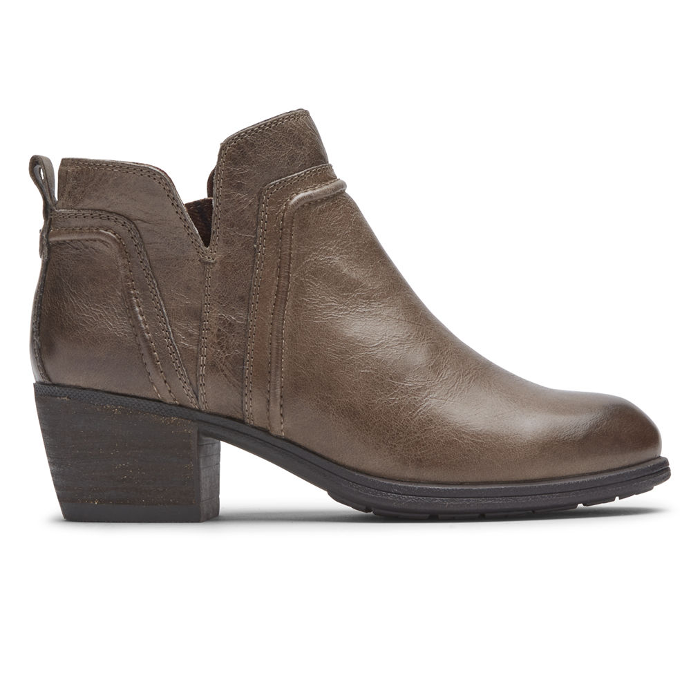 Rockport Booties For Womens Brown - Cobb Hill Anisa V-Cut - WI1705423